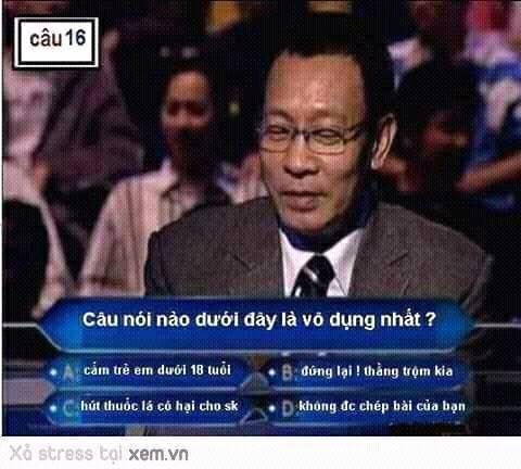 Chọn câu trả lời đúng nè haha