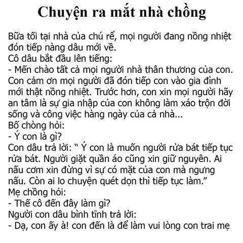 Phận con dâu ở nhà chồng T.T