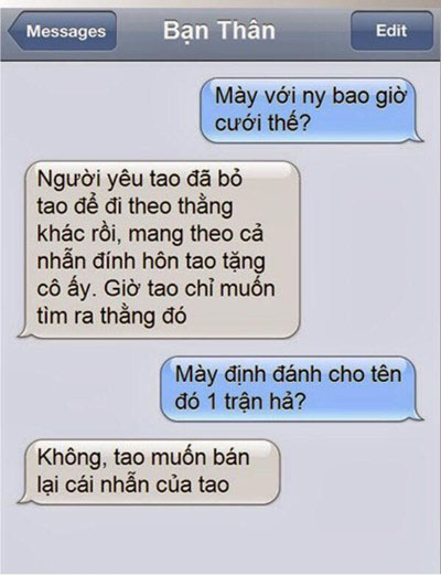 Vãi nhẫn đính hôn =))