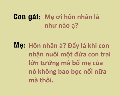 Sự thật của hôn nhân...