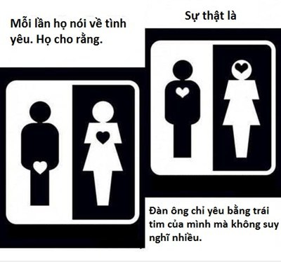 Sự khác biệt giữa nam và nữ.